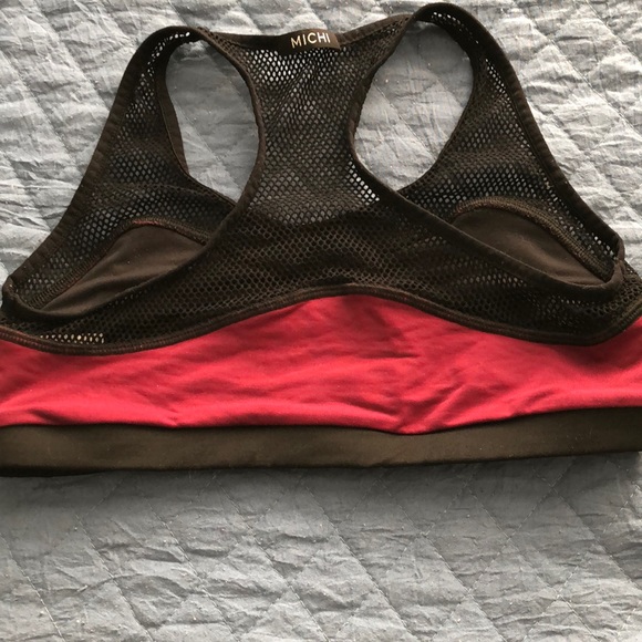 MICHI Mesh Panel Burgundy Spots Bra | M - Picture 7 of 14